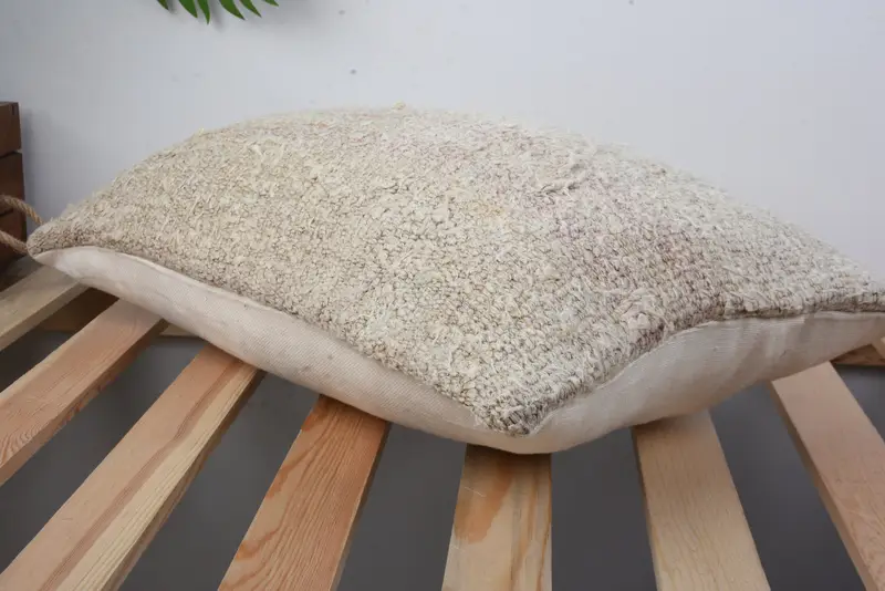 Turkish Pillow, Turkish Rugs Pillow, Pillow for Couch, Vintage Kilim Pillow, Southwestern Pillow Cover, 12x20 Beige Cushion Cover, Cushion Cover - 6