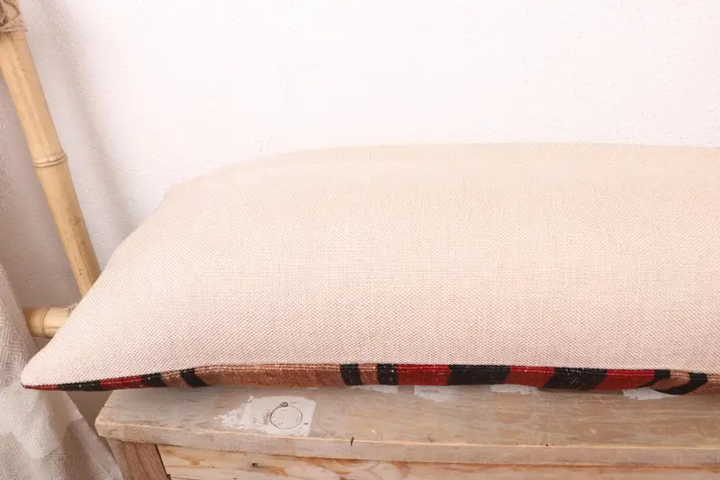 Cushion, Vintage Pillow, 12x36 Red Pillow Sham, Home Decor Pillow, Hippie Throw Cushion Cover, Luxury Cushion Case, Gift Pillow - 7