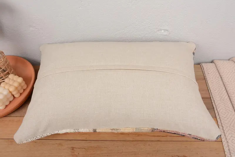 16x24 Inches Handmade Patchwork Pillow, Rectangular Throw Pillow - 6