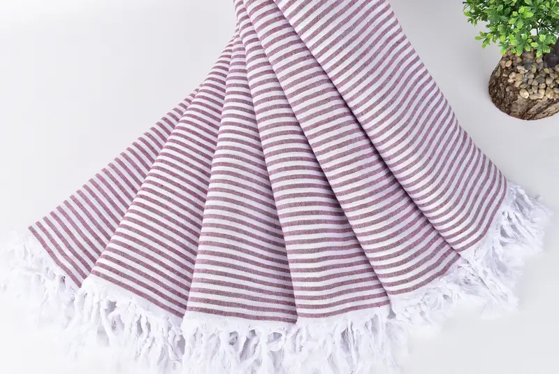 68x36 Cotton Striped Towel, Lightweight towel, Hammam Towel USA, Valentines Gift, Monogram Beach Towel, Organic towel, Bachelorette Beach Towel - 4