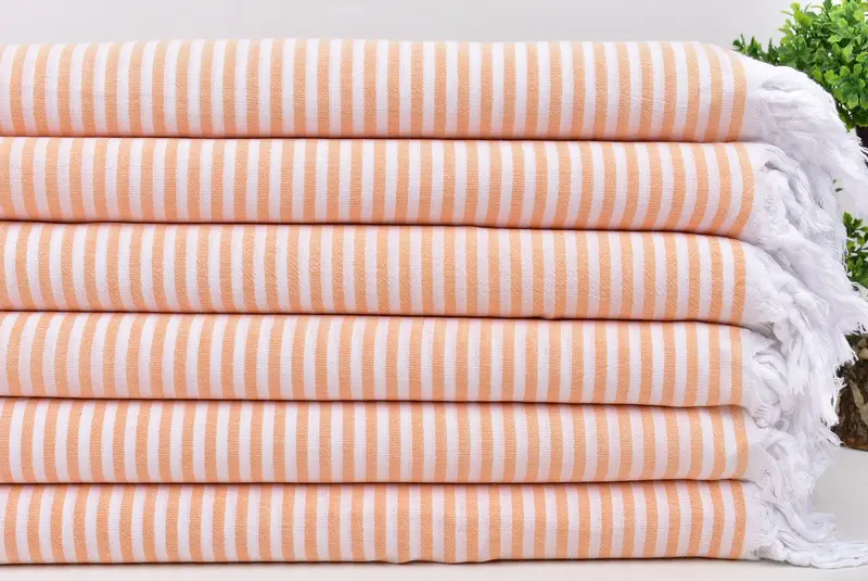 68x36 Cotton Striped Towel, Bachelorette Gifts, Lightweight Turkish towel, Best Friend Christmas Gift, Personalized Bridesmaid Gift, Summer Towel - 3