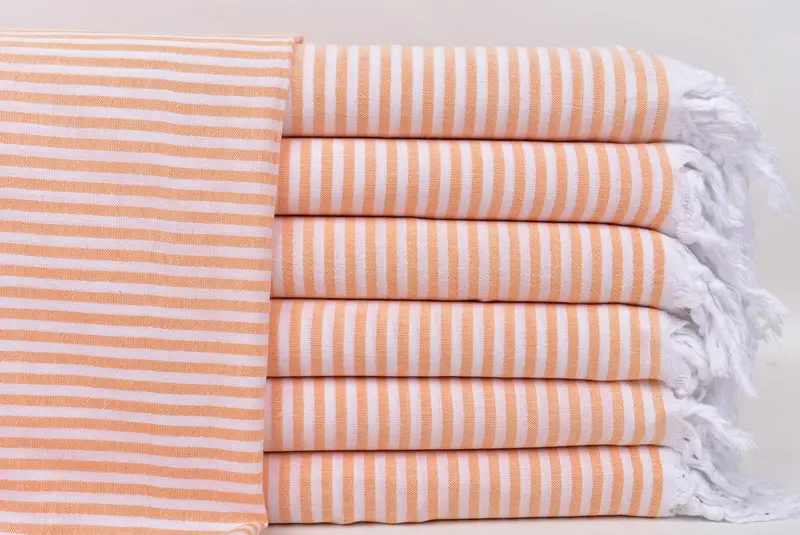 68x36 Cotton Striped Towel, Bachelorette Gifts, Lightweight Turkish towel, Best Friend Christmas Gift, Personalized Bridesmaid Gift, Summer Towel - 1