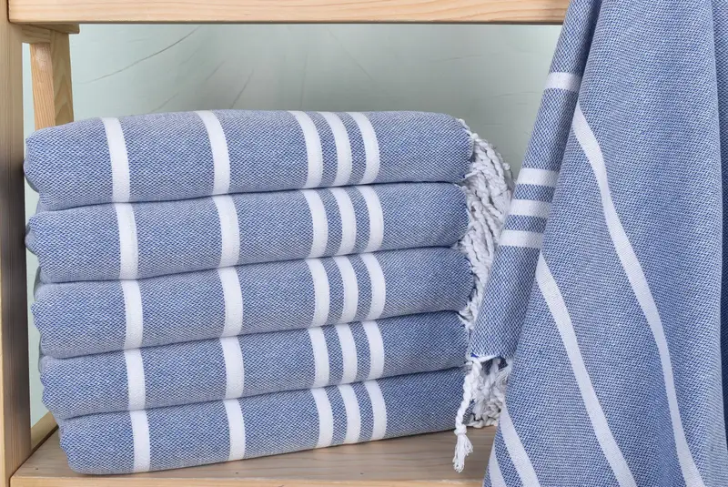 70x40 Cotton Striped Towel, Personalized Wedding Gift For Couple, Sand-free towel, Bridemaids Beach Towel, Cotton towel, Personalized Towel - 2