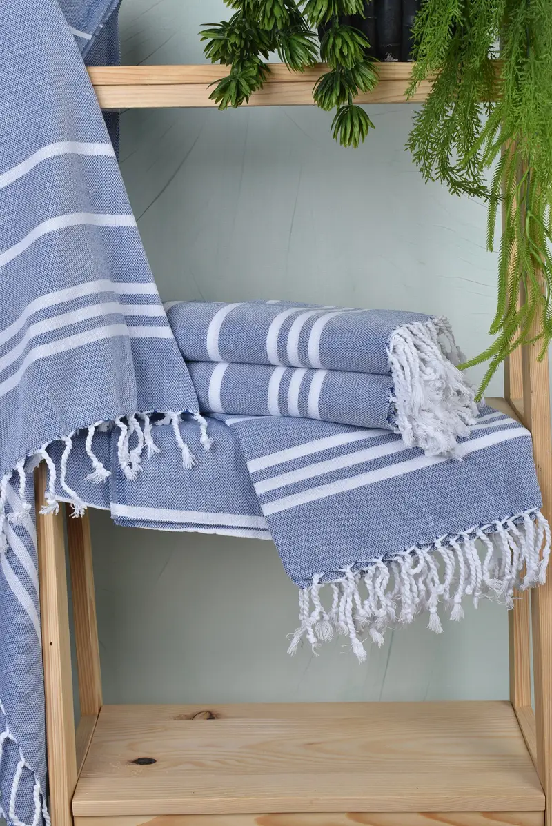 70x40 Cotton Striped Towel, Personalized Wedding Gift For Couple, Sand-free towel, Bridemaids Beach Towel, Cotton towel, Personalized Towel - 6