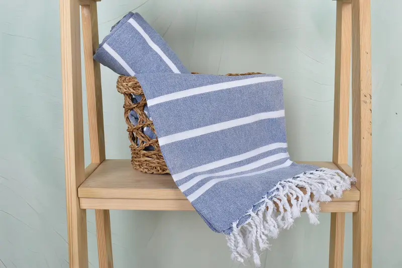 70x40 Cotton Striped Towel, Personalized Wedding Gift For Couple, Sand-free towel, Bridemaids Beach Towel, Cotton towel, Personalized Towel - 4