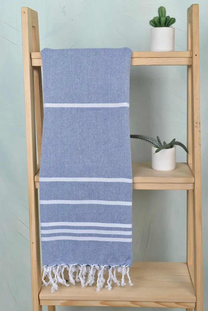 70x40 Cotton Striped Towel, Personalized Wedding Gift For Couple, Sand-free towel, Bridemaids Beach Towel, Cotton towel, Personalized Towel - 8