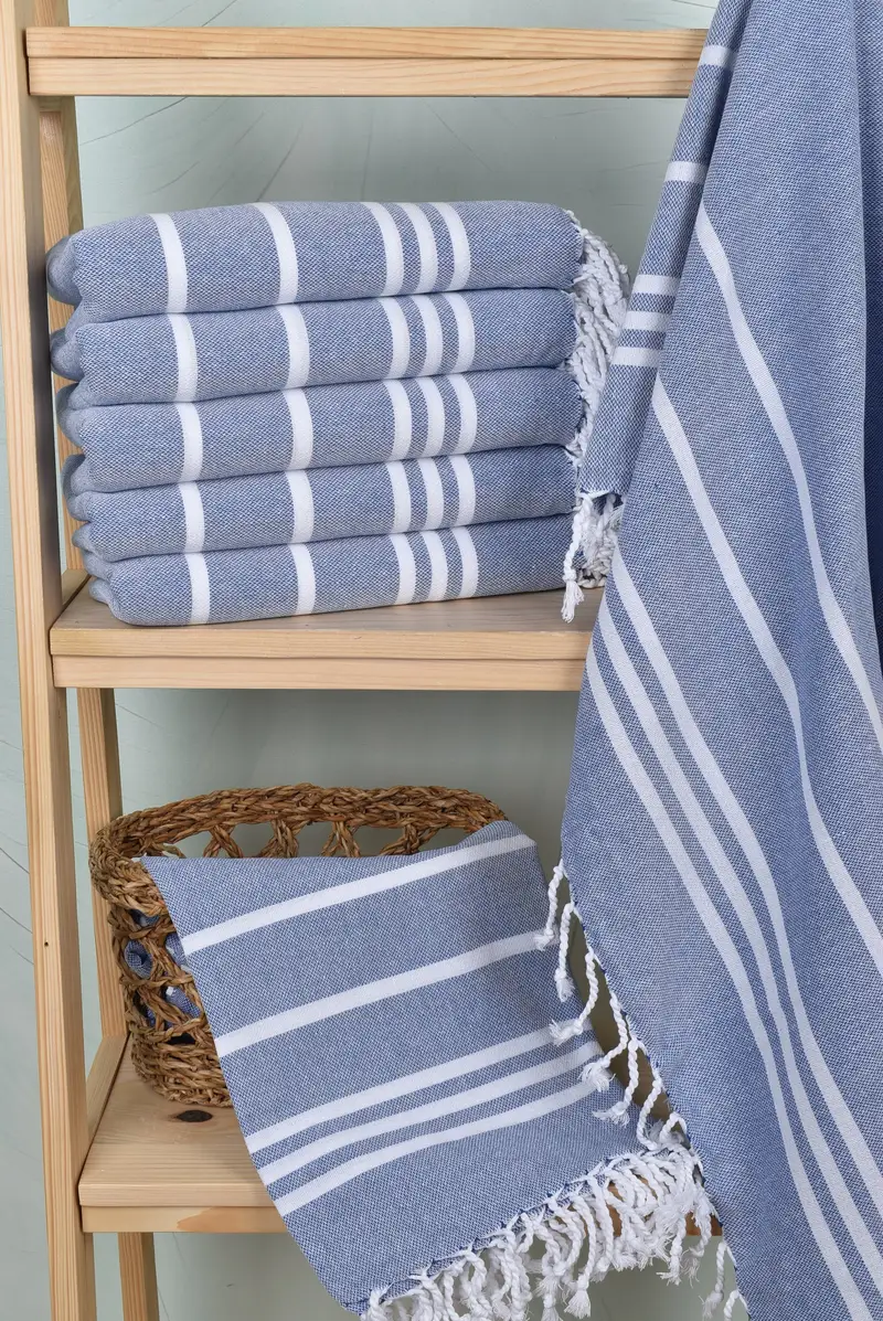 70x40 Cotton Striped Towel, Personalized Wedding Gift For Couple, Sand-free towel, Bridemaids Beach Towel, Cotton towel, Personalized Towel - 3