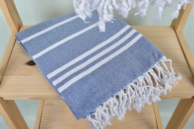 70x40 Cotton Striped Towel, Personalized Wedding Gift For Couple, Sand-free towel, Bridemaids Beach Towel, Cotton towel, Personalized Towel - 5
