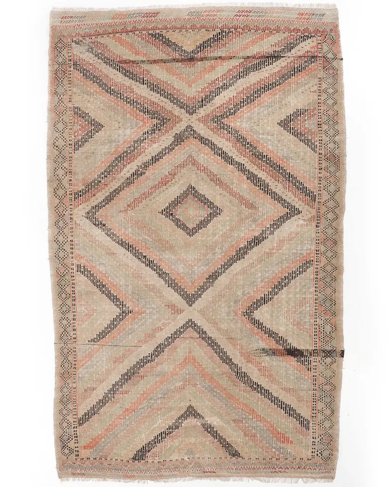 Bej Gökkuşağı Halı, 5,8x10,1 ft Şık Dekor