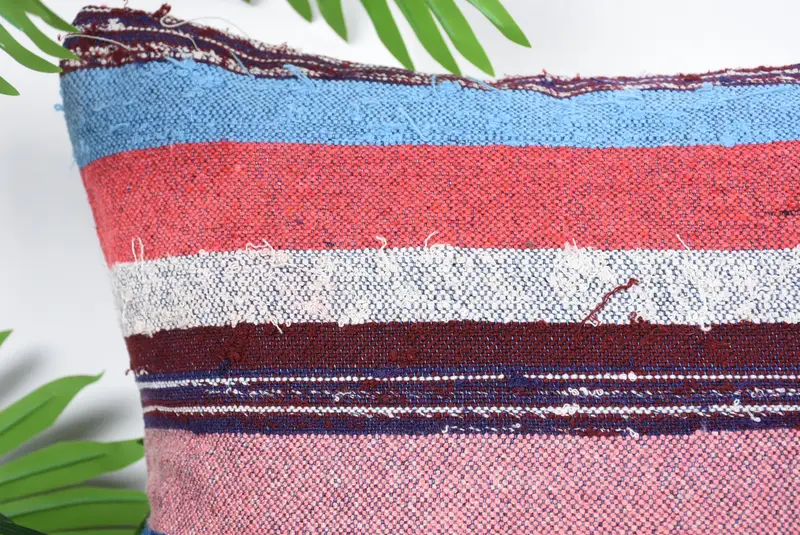 Boho Pillow Sham Cover, Boho Pillow, Sofa Bolster Cushion Cover, 16x16 Pink Cushion, Pillow Sham, Pillow for Couch, Decorative Cushion Case - 2