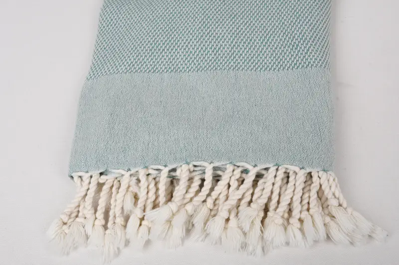 96x80 Cotton Geometric Towel, Decorative Blanket, Monogram Beach Blanket, Personalized Gift For Her, Woven Throw Blanket, Bridal Shower Gift - 3