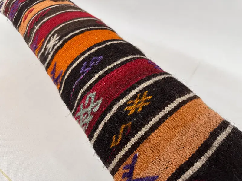 Turkish Kilim Pillow, Pillow Cover, 12x48 Red Pillow Sham, Colorful Cushion Cover, Kilim Pillow, Boho Pillow, Patio Pillow Cover, Luxury Pillow - 6