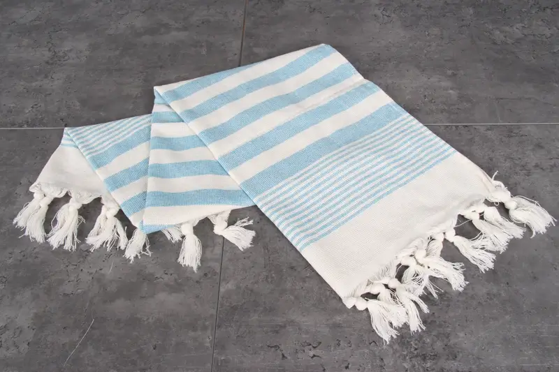 Turkish Tea Towel, 36x18 Cotton Striped Terry Towel, Summer Gift, Turkish Hand Towel, Beach Theme Bachelorette Party, Kitchen Towel, Gift For Bride - 5