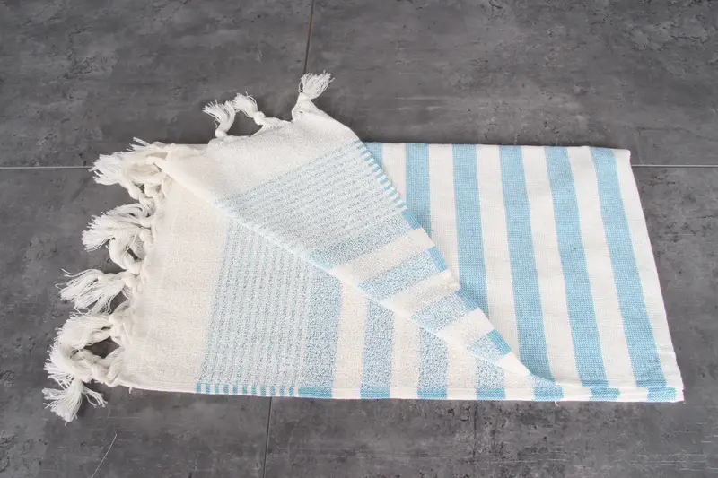 Turkish Tea Towel, 36x18 Cotton Striped Terry Towel, Summer Gift, Turkish Hand Towel, Beach Theme Bachelorette Party, Kitchen Towel, Gift For Bride - 3