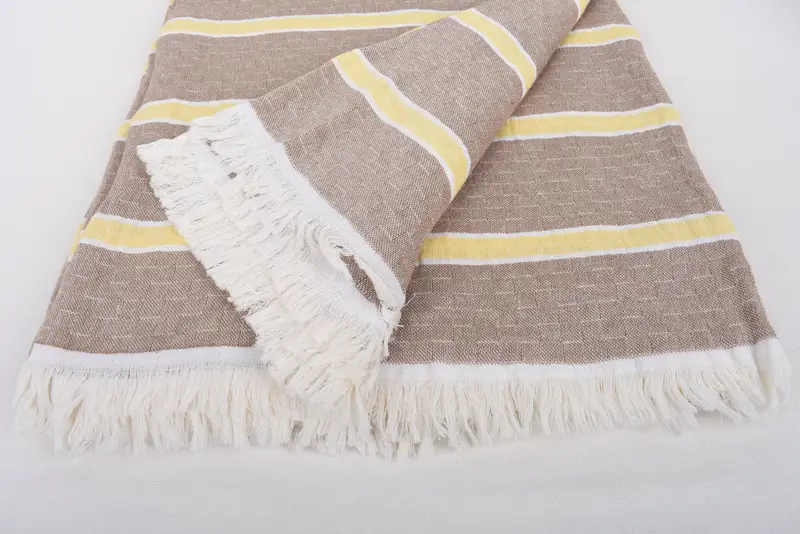 Turkish Bedcover, Throw Blanket Couch, Woven Blanket, Turkish Tablecloth, Mother Of The Groom Gift, Custom Wedding Gifts, 96x84 Cotton Striped Towel - 8