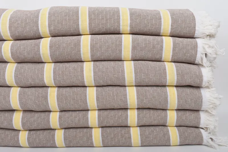 Turkish Bedcover, Throw Blanket Couch, Woven Blanket, Turkish Tablecloth, Mother Of The Groom Gift, Custom Wedding Gifts, 96x84 Cotton Striped Towel - 3
