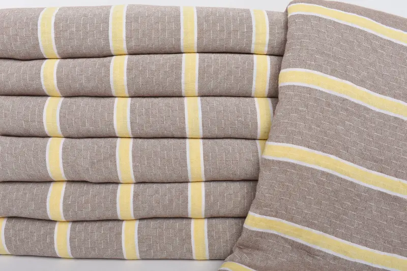 Turkish Bedcover, Throw Blanket Couch, Woven Blanket, Turkish Tablecloth, Mother Of The Groom Gift, Custom Wedding Gifts, 96x84 Cotton Striped Towel - 2