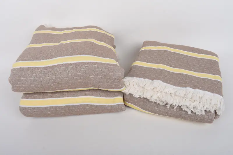 Turkish Bedcover, Throw Blanket Couch, Woven Blanket, Turkish Tablecloth, Mother Of The Groom Gift, Custom Wedding Gifts, 96x84 Cotton Striped Towel - 7