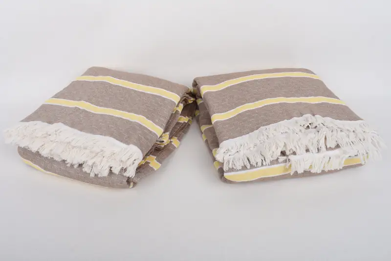 Turkish Bedcover, Throw Blanket Couch, Woven Blanket, Turkish Tablecloth, Mother Of The Groom Gift, Custom Wedding Gifts, 96x84 Cotton Striped Towel - 6