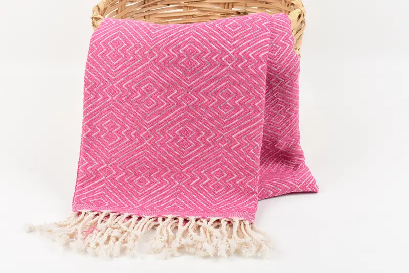 Handmade Gift, 76x40 Cotton Diamond Towel, Quick-dry towel, Personalized Gifts, Bridesmaid Gift, Handwoven Turkish Towel, Luxury Turkish Bath Towel - 5