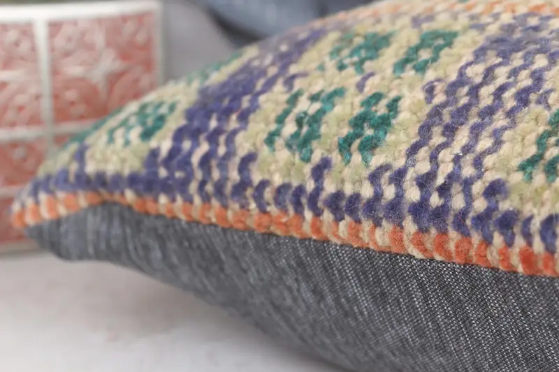 Tribal Pillow Sham, Throw Kilim Pillow, Cushion, 12x12 Beige Cushion Cover, Ethnical Kilim Rug Pillow, Kilim Pillow Cover, Ethnic Pillow - 7