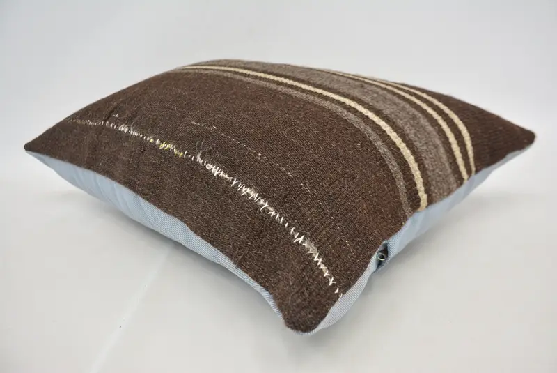 Pillow Case, Art Deco Cushion, Meditation Pillow Sham, 16x24 Brown Cushion Cover, Turkish Pillow, Pillow for Sofa, Home Decor Pillow - 6