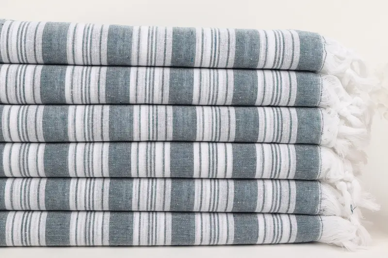 Beach towel, 70x40 Cotton Striped Towel, Handmade Turkish hammam towel, Bachelorette Party Gifts Bridesmaids, Organic Turkish towel, Baby Boy Gift - 3