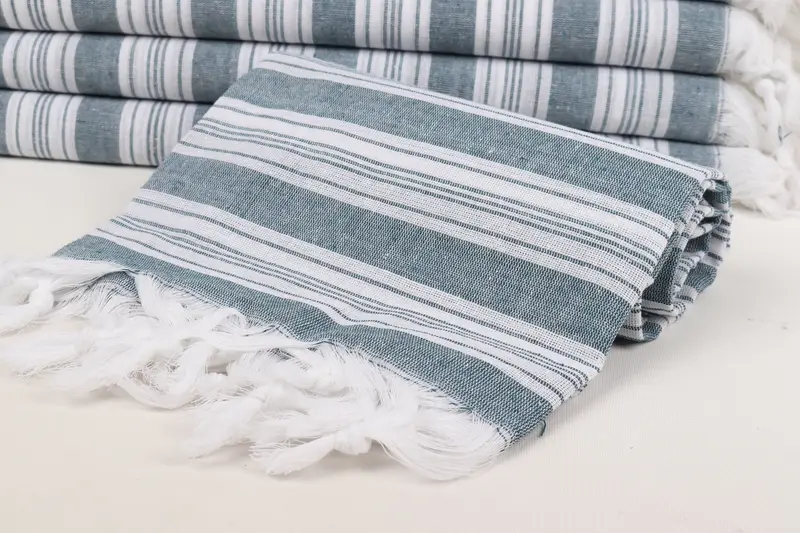 Beach towel, 70x40 Cotton Striped Towel, Handmade Turkish hammam towel, Bachelorette Party Gifts Bridesmaids, Organic Turkish towel, Baby Boy Gift - 4