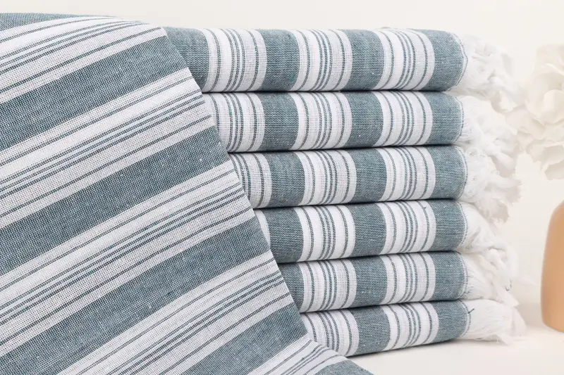 Beach towel, 70x40 Cotton Striped Towel, Handmade Turkish hammam towel, Bachelorette Party Gifts Bridesmaids, Organic Turkish towel, Baby Boy Gift - 1