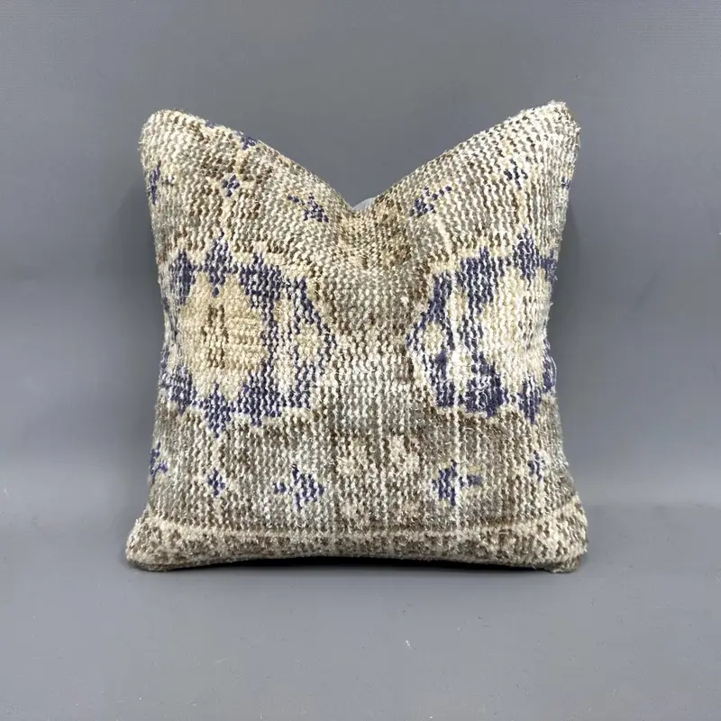 Handgewebtes Kelim-Wurfkissen, besticktes Kissen im Südwesten