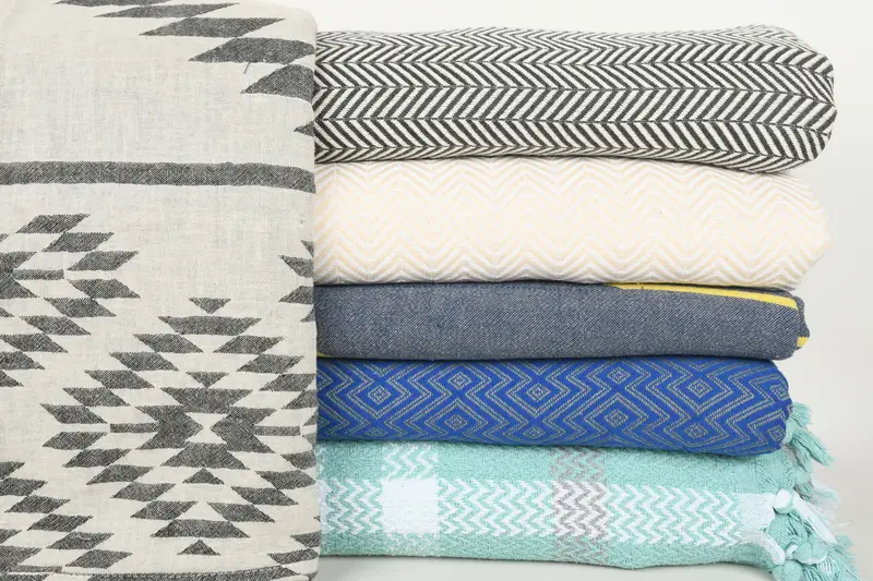 Customized Turkish Blanket, Bachelorette Gifts, Throw Blanket, Turkish Blanket, Turkish Beach Blanket, Gift Boxes, 80x76 Cotton Set of 6 Towel - 1