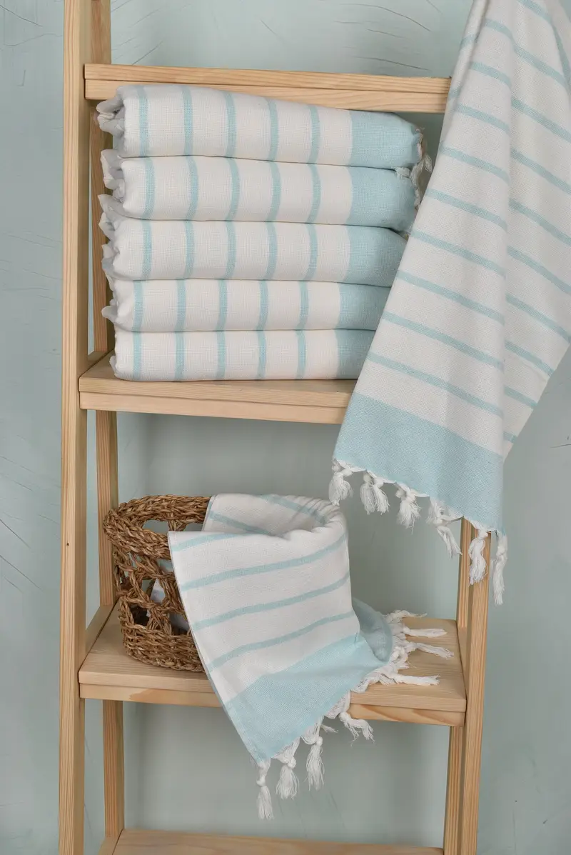 Personalized Gift, Wedding Gift, Personalized Gifts, Monogrammed Turkish Towel, Wedding Gift Kitchen Towel, 36x18 Cotton Striped Towel, Small Towel - 3