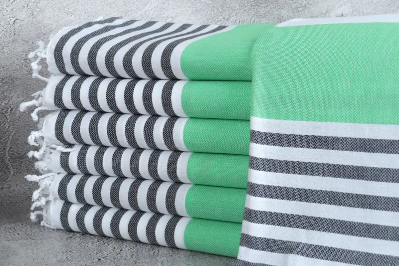 Monogram Turkish Towel, Summer Towel, Custom Wedding Towel, Custom Beach Towel, Lightweight towel, 70x40 Cotton Striped Towel, Employee Gifts - 1