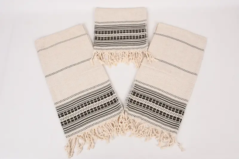 Düğün Hediyesi Mutfak Havlu, Kişiselleştirilmiş El Havlusu, Küçük Banyo Havlu, Monogram El Havlu, 40x20 Keten Çizgili Havlu, Özel Havlular - 6