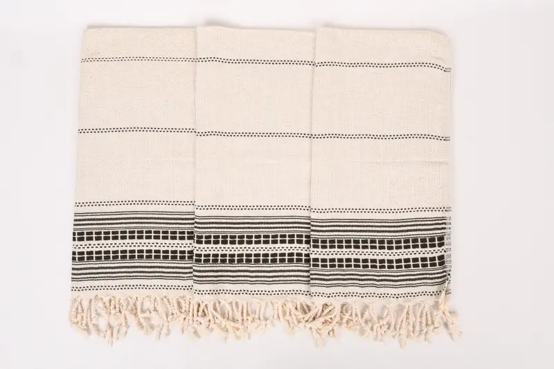 Düğün Hediyesi Mutfak Havlu, Kişiselleştirilmiş El Havlusu, Küçük Banyo Havlu, Monogram El Havlu, 40x20 Keten Çizgili Havlu, Özel Havlular - 7
