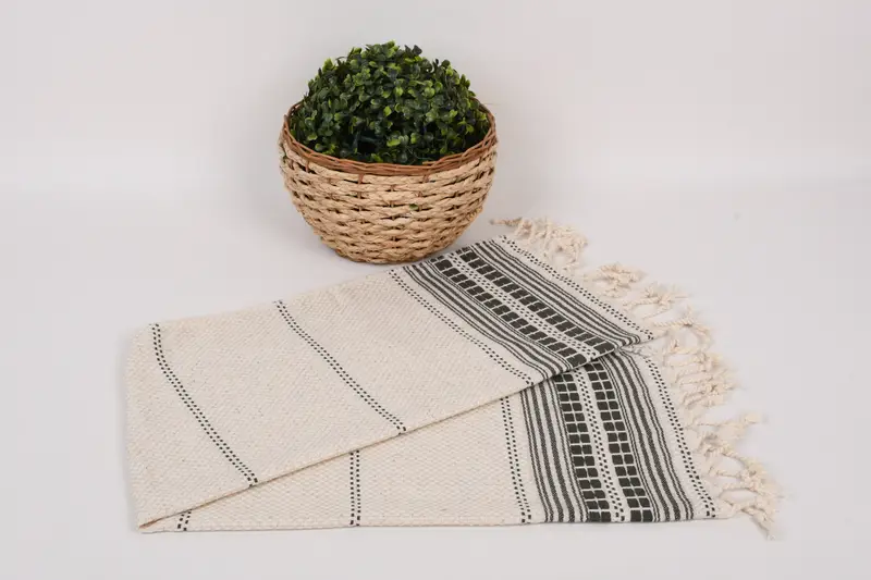 Düğün Hediyesi Mutfak Havlu, Kişiselleştirilmiş El Havlusu, Küçük Banyo Havlu, Monogram El Havlu, 40x20 Keten Çizgili Havlu, Özel Havlular - 4