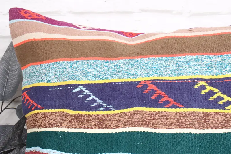Decorative Throw Cushion Cover, Sofa Bolster Cushion Cover, Handmade Kilim Cushion, Pillow, 24x24 Green Pillow, Antique Pillows, Kilim Pillow - 2