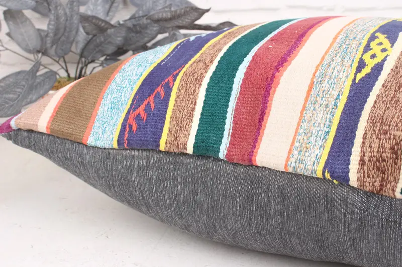 Decorative Throw Cushion Cover, Sofa Bolster Cushion Cover, Handmade Kilim Cushion, Pillow, 24x24 Green Pillow, Antique Pillows, Kilim Pillow - 7
