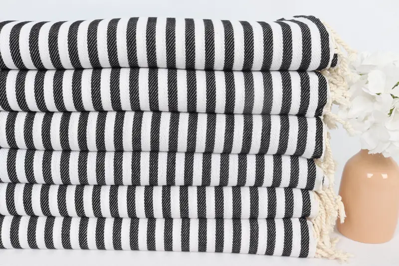 Halloween Bachelorette Party Favors, House Warming Gift, Kitchen Towel, Personalized Gifts, 40x18 Cotton Striped Towel, Turkish Towel Hand Towel - 3