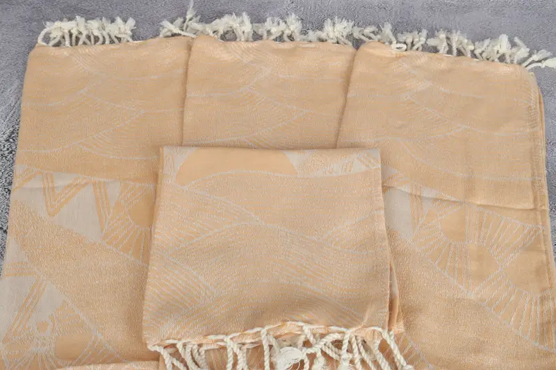 Turkish Hand Towel, Wedding Gift, Wedding Day Gift For Bride, Bridesmaid Gifts, 36x18 Cotton Striped Design Towel, Monogram Turkish Bath Towel - 5