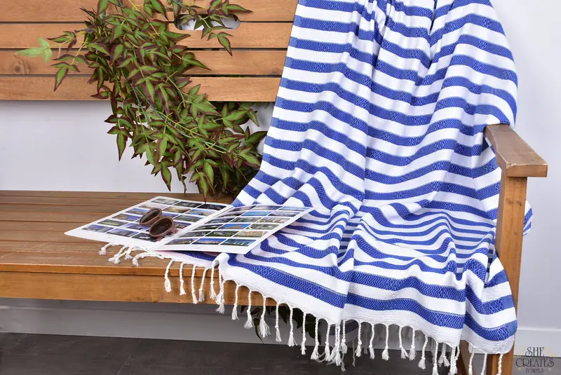 Turkish Beach Handtuch, Luxushandtuch, Junggesellenparty Geschenke Brautjungfern, Mädchenwochenende, 70x36 Baumwollstreifenhandtuch, Brautjungfer Vorschlag Geschenk - 3