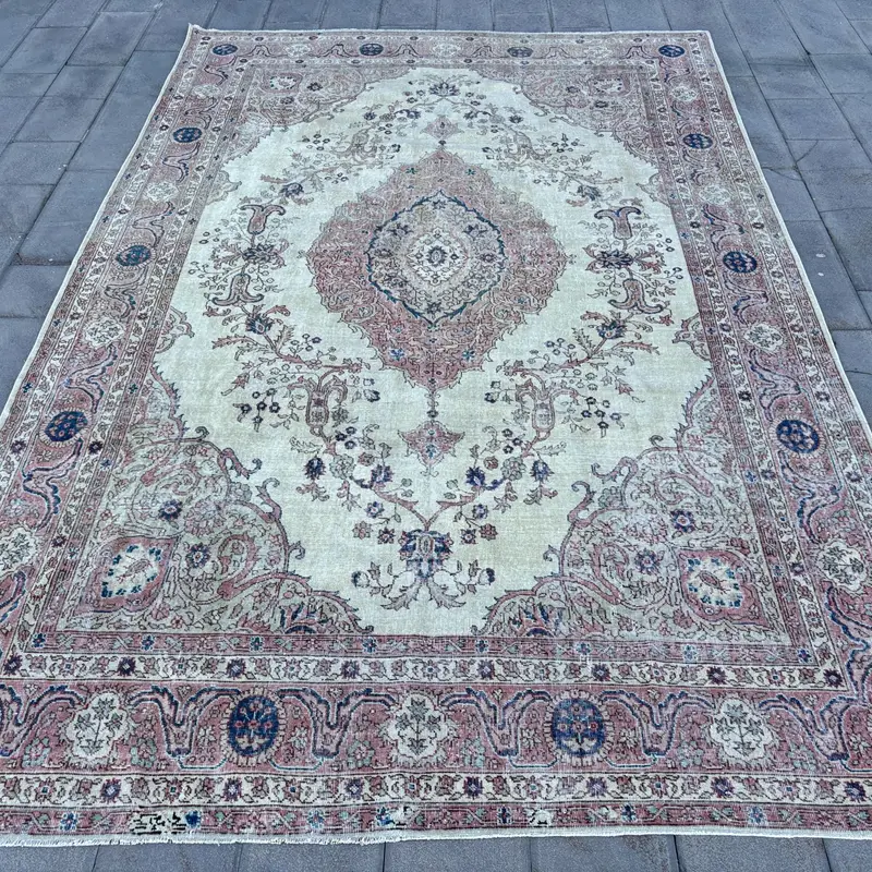 8.5x13フィート ベージュピンクラグ、迷彩柄