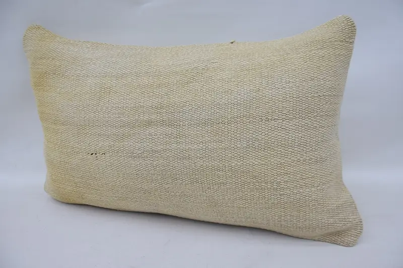 12x20 Beige Cushion, Vintage Pillow, Cushion Case, Luxury Cushion Case, Antique Pillows, Boho Pillow Sham Cover, Neutral Throw Cushion Cover - 3