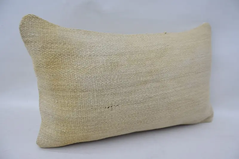 12x20 Beige Cushion, Vintage Pillow, Cushion Case, Luxury Cushion Case, Antique Pillows, Boho Pillow Sham Cover, Neutral Throw Cushion Cover - 2