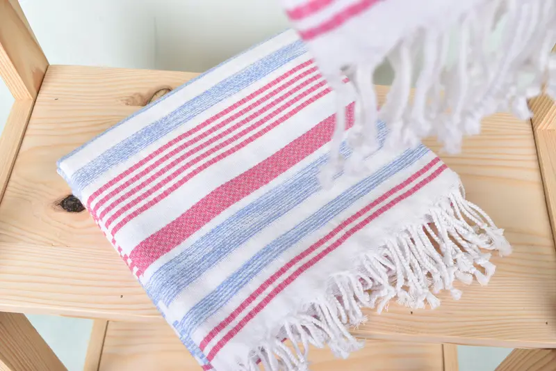 Bachelor Party Favors, Sand-free towel, Custom Towel, Peshtemal Towel, Gym Towel, Best Wedding Gift, Custom Wedding Gift, 70x40 Cotton Striped Towel - 5