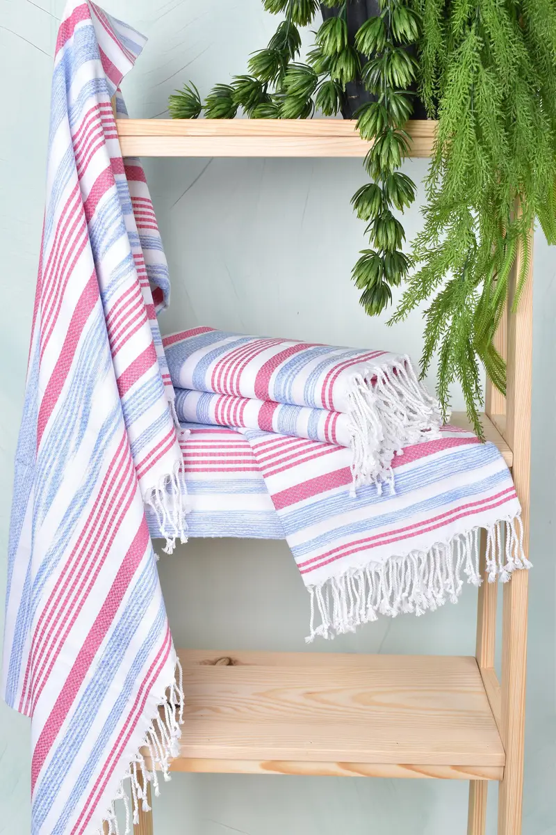 Bachelor Party Favors, Sand-free towel, Custom Towel, Peshtemal Towel, Gym Towel, Best Wedding Gift, Custom Wedding Gift, 70x40 Cotton Striped Towel - 6