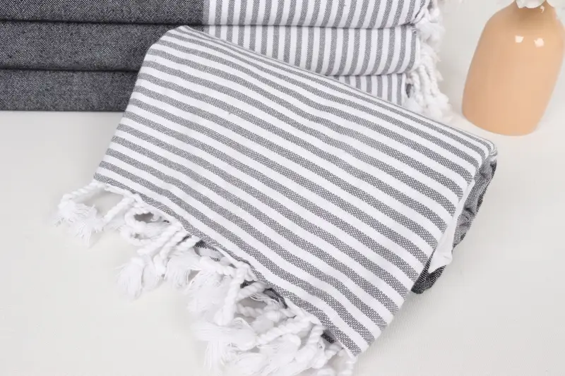 Bachelor Gifts, Turkish Towel Beach, Best Friend Wedding Gift, 70x40 Cotton Striped Towel, Housewarming Gift, Bathroom Towel, Quick-dry towel - 4