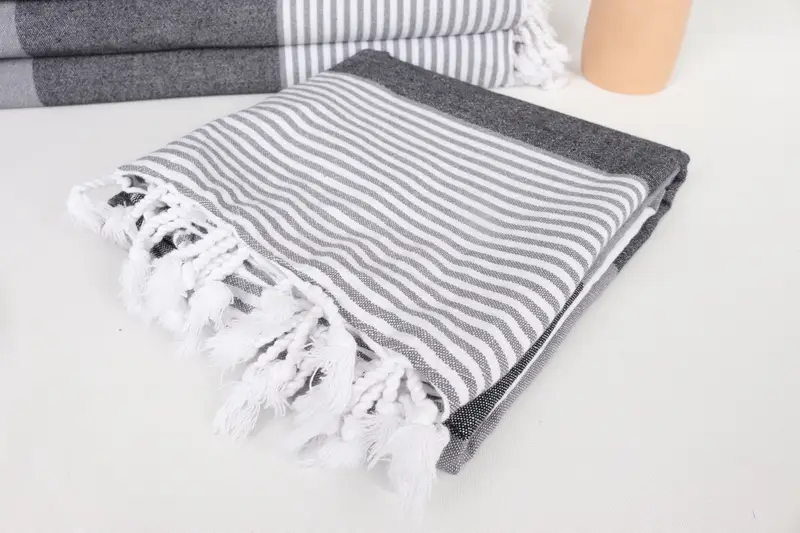 Bachelor Gifts, Turkish Towel Beach, Best Friend Wedding Gift, 70x40 Cotton Striped Towel, Housewarming Gift, Bathroom Towel, Quick-dry towel - 5