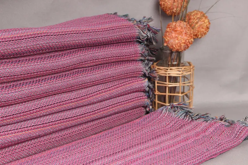 Bridesmaid Gift Fuchsia Cotton Towel, 36x71 Inches, Organic Cotton