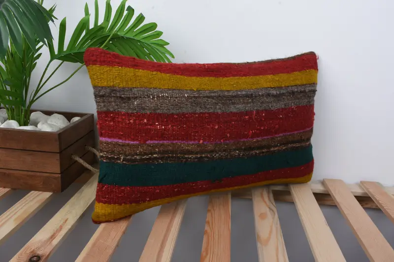 12x20 Red Pillow Case, Handmade Kilim Cushion, Cushion Case, Interior Designer Pillow, Home Decor Pillow, Sofa Pillow Case - 4